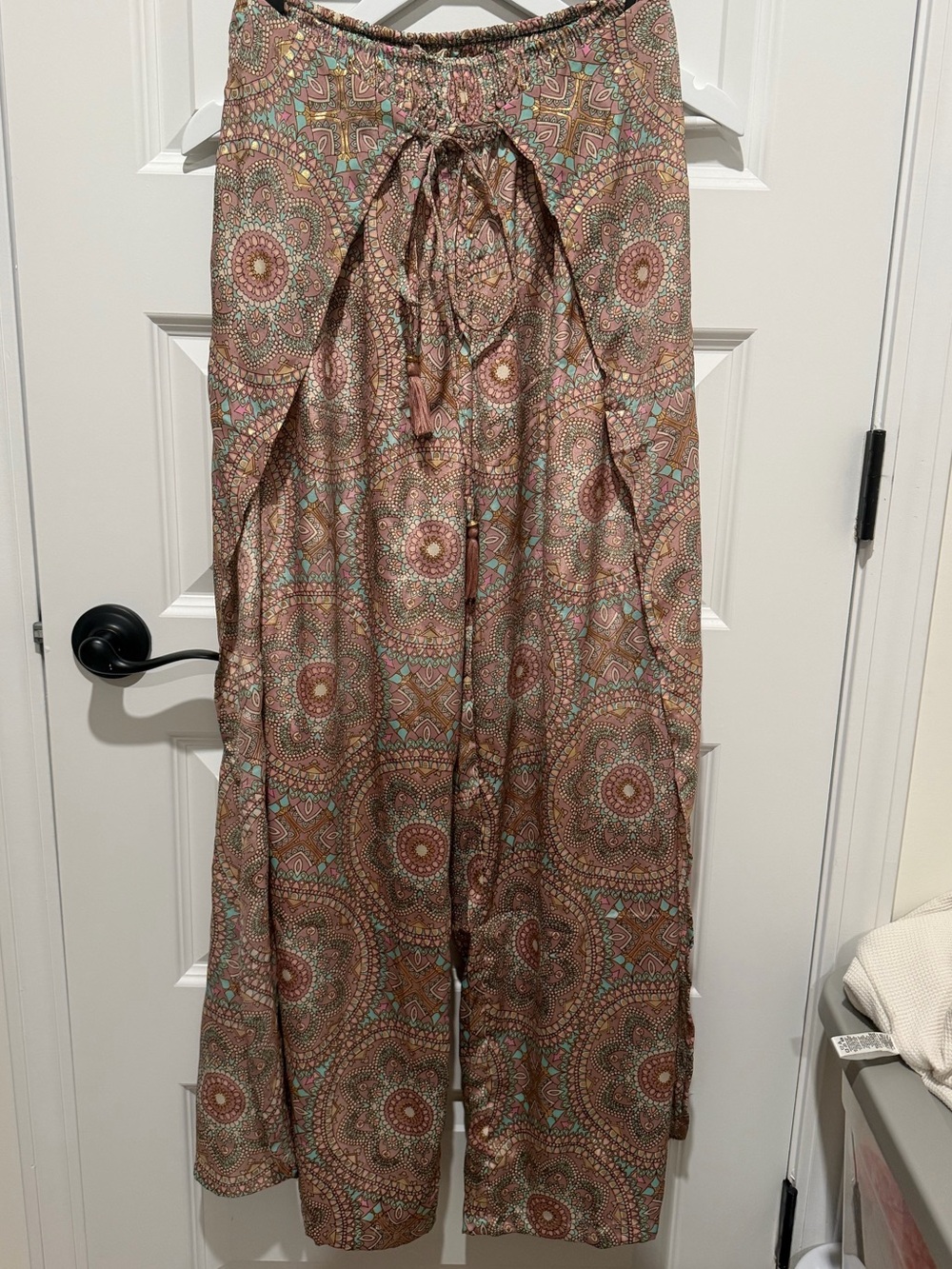 Boho Printed Wide-Leg Pants